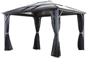 Image of Sojag Meridien Gazebo with Grey-Tinted Roof Panels and Mosquito Netting Gazebo SOJAG 10 x 10 