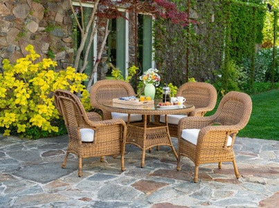 Tortuga Outdoor Sea Pines 5-Piece Dining Set (4 dining chairs, 48" dining table) Outdoor Furniture Tortuga Outdoor 