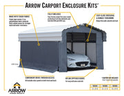 Image of Arrow 10 x 15 Enclosure Kit Cover Only - Grey Accessories Arrow 