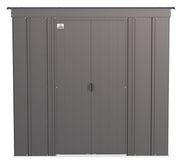 Image of Arrow Classic Steel Storage Shed, 6x4 Storage Product Arrow Shed Charcoal 