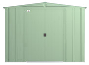 Image of Arrow Classic Steel Storage Shed, 8x8 Shed Arrow Sage Green 