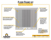 Image of Arrow Floor Frame Kit for Arrow Classic Sheds 5x4, 6x4, 6x5 ft. and Arrow Select Sheds 6x4 and 6x5 ft. Accessories Arrow 