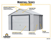 Image of Arrow Murryhill 12 x 10 Garage, Steel Storage Building, Prefab Storage Shed Garage Arrow 