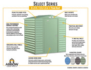 Image of Arrow Select Steel Storage Shed, 6x5 Shed Arrow 