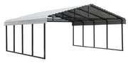 Image of Arrow Shed 20 x 20 Carport Galvanized Steel Roof Carport Arrow Shed 