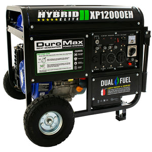 DuroMax 12000-Watt 18 HP Portable Hybrid Gas/Propane Generator - The Better Backyard