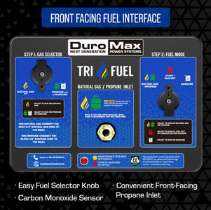 DuroMax XP13000HXT 13,000 Watt Tri Fuel Portable HXT Generator w/ CO Alert Generator DuroMax 