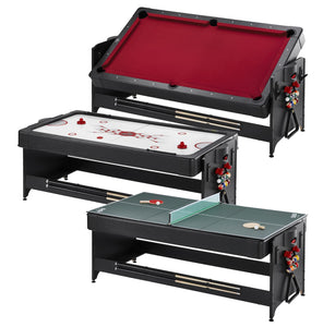 GLD Fat Cat Original 3 In 1 7' Pockey Multi-Game Table - Red Game Table GLD 