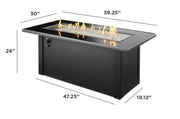 Image of Outdoor Company Monte Carlo Linear Gas Fire Pit Table - The Better Backyard