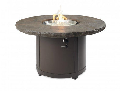 Outdoor Marbleized Noche Beacon Round Gas Fire Pit Table Fire Pit Outdoor Greatroom Company 