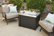 Image of Outdoor Stainless Steel Providence Rectangular Gas Fire Pit Table Fire Pit Outdoor Greatroom Company 