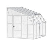 Image of Palram - Canopia | Sun Room Patio Enclosure 8' - White patio enclosure Palram - Canopia 8x8 