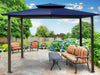 Paragon 10x12 Barcelona Navy Top with Privacy Curtains and Netting Gazebo - The Better Backyard