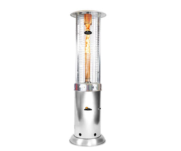 Paragon Illume Round Flame Tower Heater with Remote Control, 82.5”, 32,000 BTU Patio Heater Paragon-Outdoor Silver 