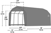 Image of Shelter Logic 28x12x11 Barn Shelter - The Better Backyard