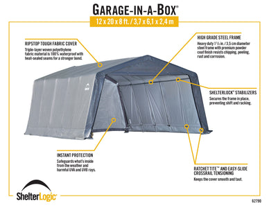ShelterLogic Garage-in-a-Box 12 x 20 ft. Garage ShelterLogic 