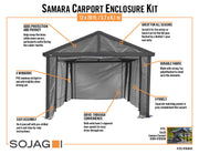 Image of Sojag 12x20 Samara Carport Enclosure Kit Accessories SOJAG 