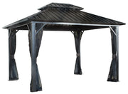 Image of Sojag™ Genova Double Roof Gazebo with Mosquito Netting - The Better Backyard