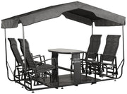 Image of Sojag Houston Four-Seater Glider Swing - Charcoal Outdoor Furniture SOJAG 