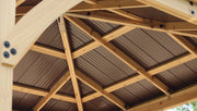 Image of Yardistry 10 x 10 Meridian Gazebo Kit 100% Cedar with Aluminum Roof Gazebo Yardistry 