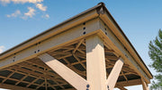 Image of Yardistry 12 x 16 Meridian Gazebo 100% Cedar with Aluminum Roof Gazebo Yardistry 
