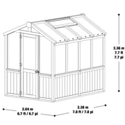 Image of Yardistry 6.7’ x 7.8’ Meridian Greenhouse Greenhouses Yardistry 
