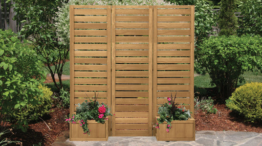 Yardistry Fusion Privacy Screen with Planters Accessories Yardistry 