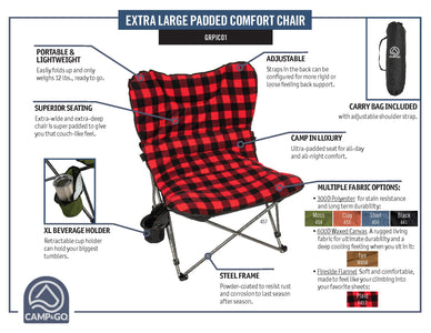 Camp & Go XXL Ultra Padded Camp Seat Outdoor Furniture Camp & Go 
