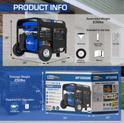 Image of DuroMax XP13000E 13000 Watt 18 HP Portable Gas Generator Generator DuroMax 