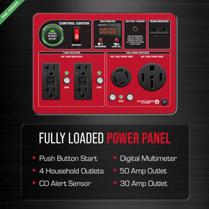 DuroStar DS13000MX 13,000 Watt Dual Fuel Portable Generator w/ CO Alert Generator DuroMax 