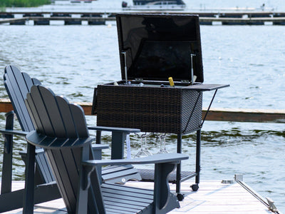 Gazebo Penguin 80-Quart Wheeled Wicker Cooler Cooler Gazebo Penguin 