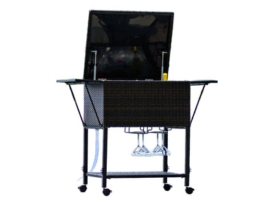 Gazebo Penguin 80-Quart Wheeled Wicker Cooler Cooler Gazebo Penguin 