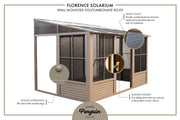 Image of Gazebo Penguin Add-a-Room Patio Enclosure Kit with Polycarbonate Roof Solarium Gazebo Penguin 