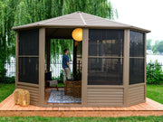 Image of Gazebo Penguin Florence Sunroom Kit with Metal Roof - 12' x 12' / 12' x 15' Solarium Gazebo Penguin 