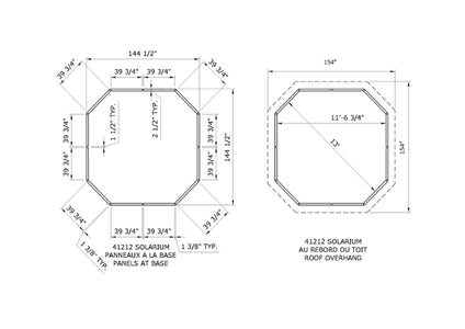 Gazebo Penguin Florence Sunroom Kit with Metal Roof - 12' x 12' / 12' x 15' Solarium Gazebo Penguin 