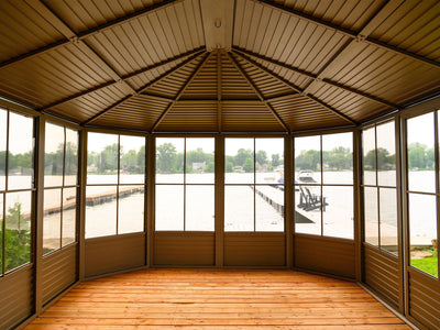 Gazebo Penguin Florence Sunroom Kit with Metal Roof 12' x 18' Solarium Gazebo Penguin 