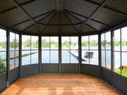 Image of Gazebo Penguin Florence Sunroom Kit with Metal Roof 12' x 18' Solarium Gazebo Penguin 