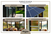 Image of Gazebo Penguin Florence Sunroom Kit with Polycarbonate Roof - 12' x 12' / 12' x 15' Solarium Gazebo Penguin 
