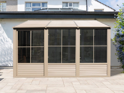 Gazebo Penguin Florence Wall-Mounted Solarium with Metal Roof Solarium Gazebo Penguin 