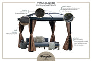 Image of Gazebo Penguin Venus Gazebo with Polycarbonate Roof Gazebo Gazebo Penguin 