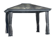 Image of Gazebo Penguin Venus Gazebo with Polycarbonate Roof Gazebo Gazebo Penguin Grey 10x14 