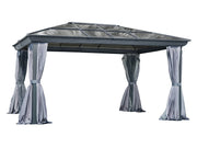 Image of Gazebo Penguin Venus Gazebo with Polycarbonate Roof Gazebo Gazebo Penguin Grey 12x14 