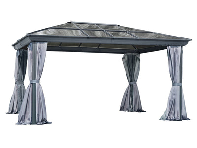 Gazebo Penguin Venus Gazebo with Polycarbonate Roof Gazebo Gazebo Penguin Grey 12x16 