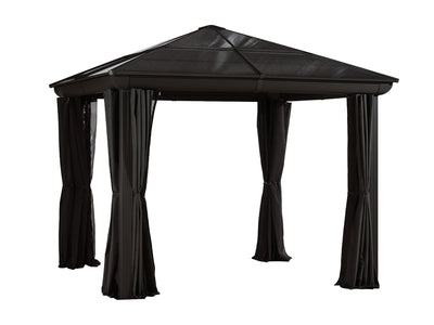 Gazebo Penguin Venus Gazebo with Polycarbonate Roof Gazebo Gazebo Penguin SaddleBrown 10x10 