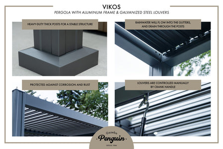 Gazebo Penguin Vikos Aluminum Stand Alone Pergola Pergola Gazebo Penguin 