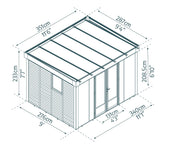 Image of Palram - Canopia | Copenhagen 9' x 12' Garden Office Studio The Better Backyard 