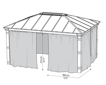 Palram - Canopia | Dallas 14' Gazebo Curtain Set Accessories Palram - Canopia 
