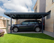 Image of Palram - Canopia | Palma 5000 Carport Gray/Gray Carport Palram - Canopia 