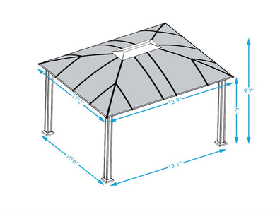 Paragon 12 x 14 Cambridge Hard Top Gazebo Gazebo Paragon-Outdoor 