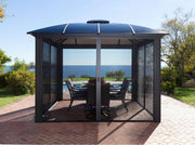 Image of Paragon 12 x 14 Siena Hard Top Gazebo with Sliding Screen Gazebo Paragon-Outdoor 